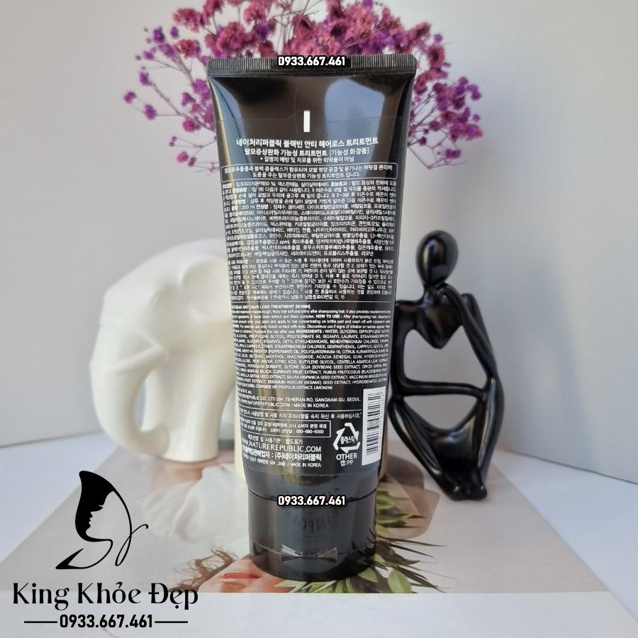 Kem Xả Tóc Nature Republic Black Bean Anti Hair Loss Treatment