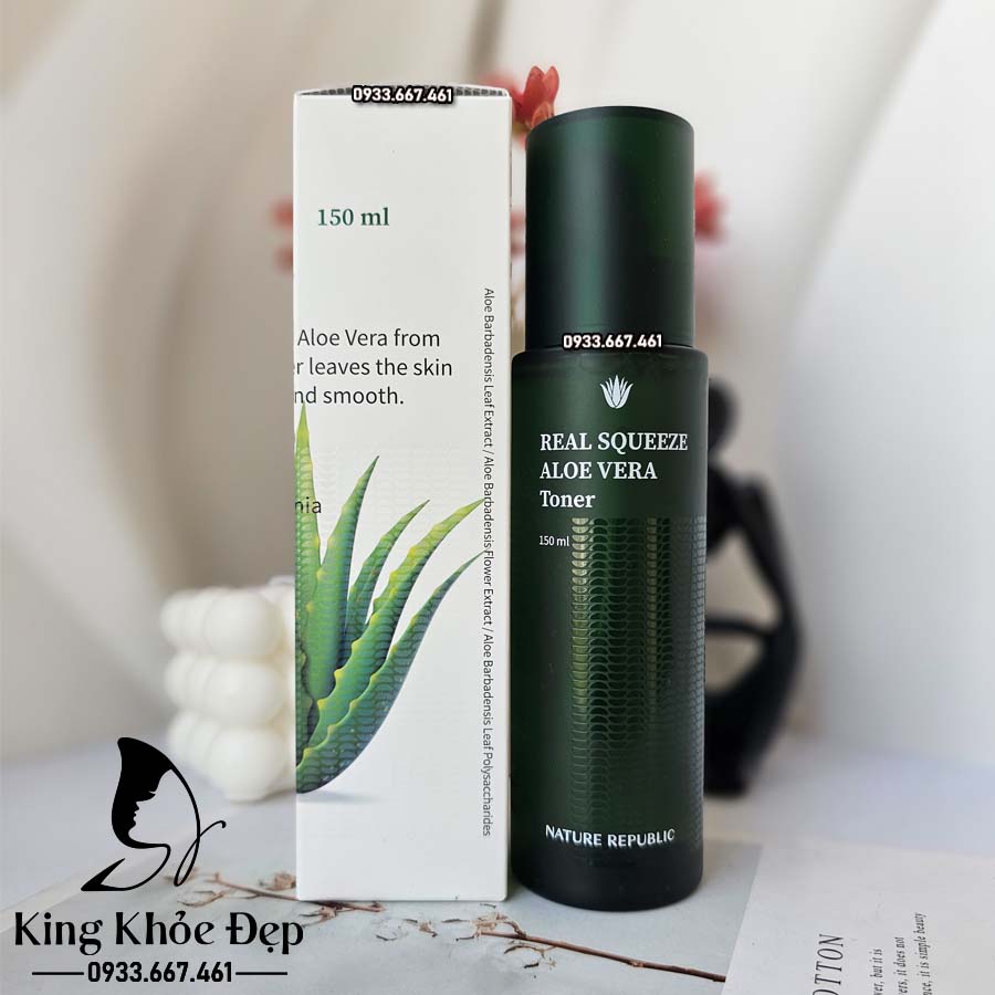 Nước Hoa Hồng Nature Republic Real Squeeze Aloe Vera Toner